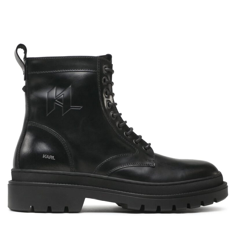 Ботуши KARL LAGERFELD KL11260 Черен цвят на ниска цена