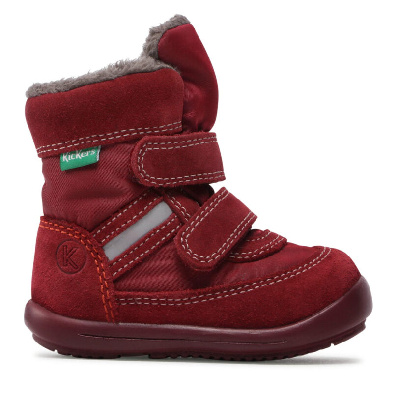 Ботуши Kickers Kimbak 878581-10 M Бордо цвят на ниска цена