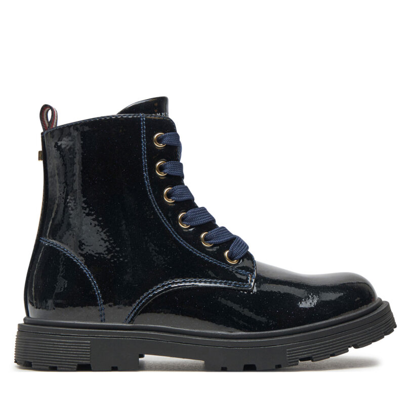 Ботуши Tommy Hilfiger Lace-Up Bootie T1A5-33564-1237 S Тъмносин цвят на ниска цена