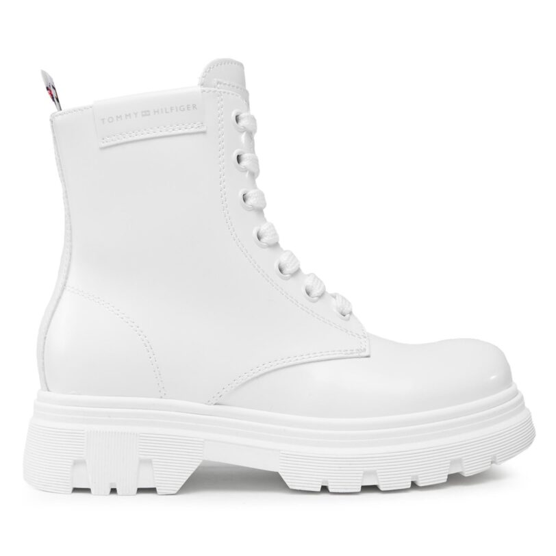 Ботуши Tommy Hilfiger T4A5-33039-1453 M Бял цвят на ниска цена