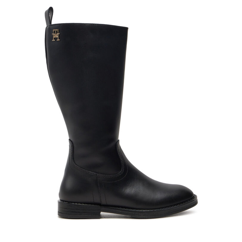 Ботуши Tommy Hilfiger T4A6-33591-0092999 M Черен цвят на ниска цена