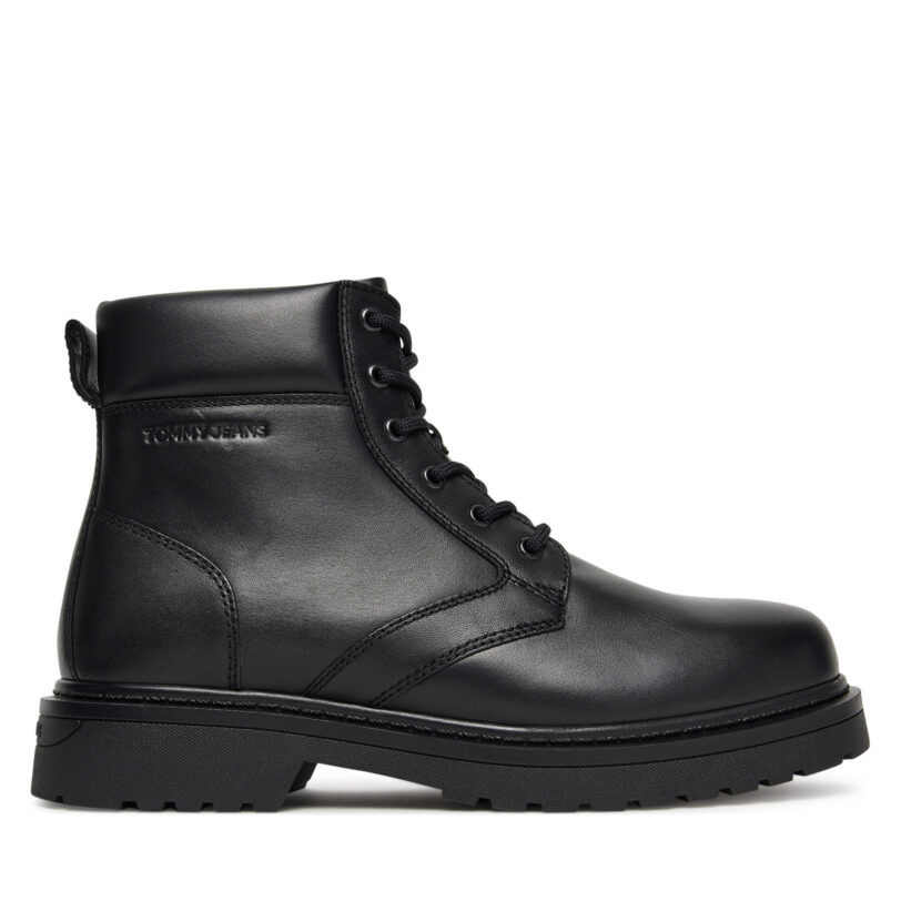 Ботуши Tommy Jeans EM0EM01706 Черен цвят на ниска цена