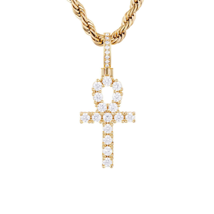 Висулка ICED STUFF Micro Ankh Златист цвят на ниска цена