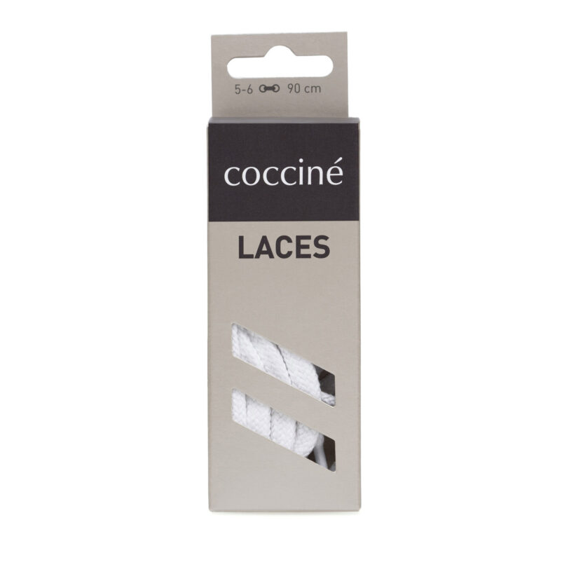 Връзки за обувки Coccine SZNUROWADŁA 90 cm P7 BAWEŁNIANE v.AZ Бял цвят на ниска цена