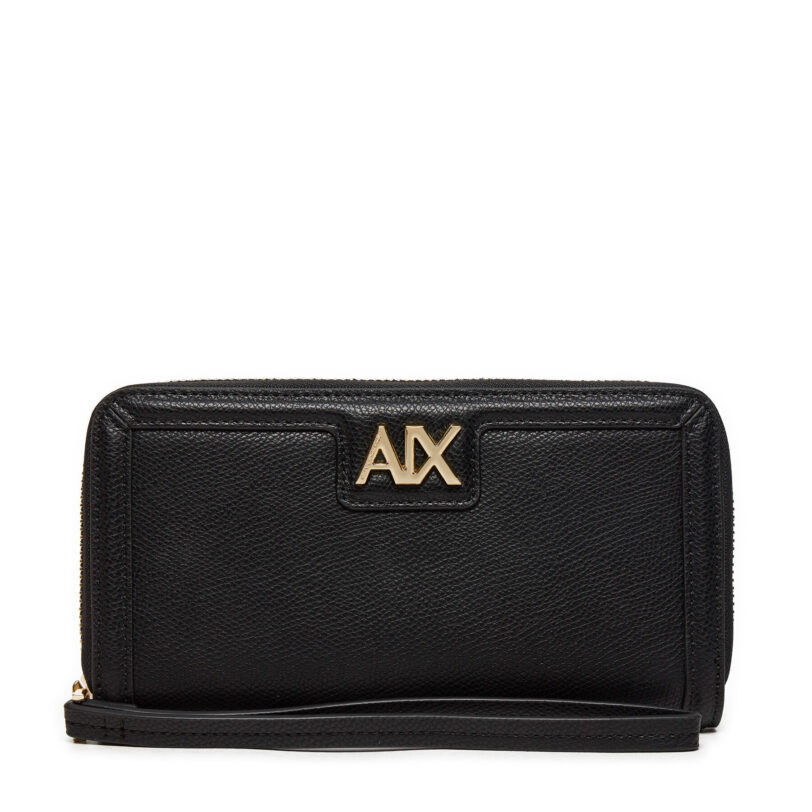 Голям дамски портфейл Armani Exchange 948451 4R731 Черен цвят на ниска цена