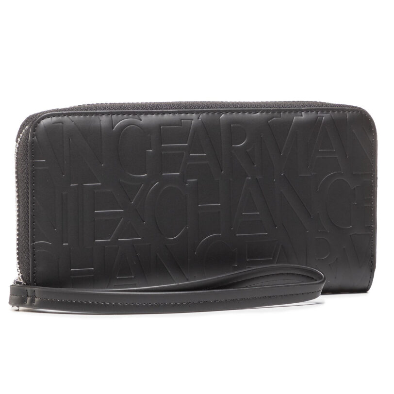 Голям дамски портфейл Armani Exchange 948451 CC793 00020 Черен цвят на ниска цена