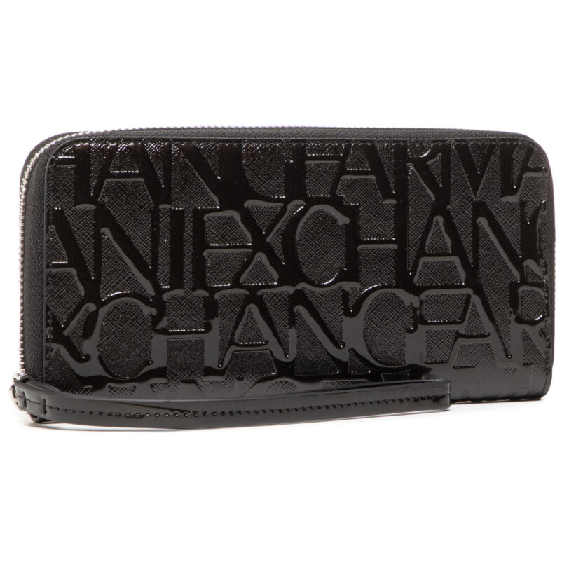 Голям дамски портфейл Armani Exchange 948451 CC794 00020 Черен цвят на ниска цена