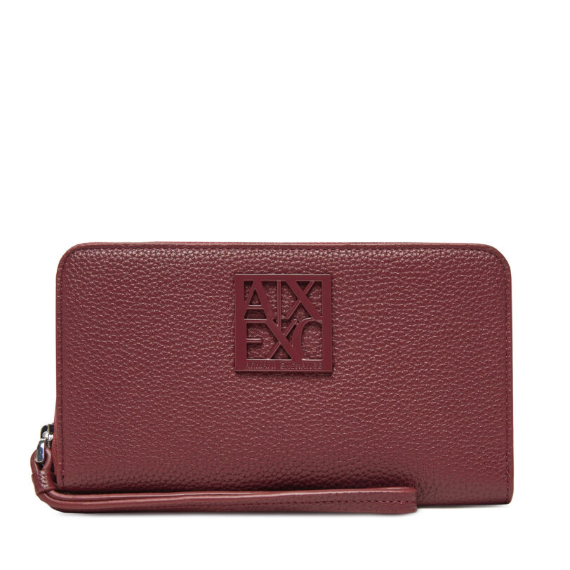 Голям дамски портфейл Armani Exchange XW000361 AF11902 UA343 Бордо цвят на ниска цена