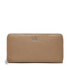 Голям дамски портфейл Calvin Klein Ck Daily Large Zip Around_Pbl K60K612850 Кафяв цвят на ниска цена