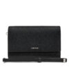Голям дамски портфейл Calvin Klein Ck Must Xl Trifold W/Wristel_Mn K60K612940 Черен цвят на ниска цена