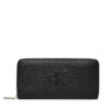 Голям дамски портфейл Calvin Klein Jeans Sculpted Zip Around LV04K1005G Черен цвят на ниска цена