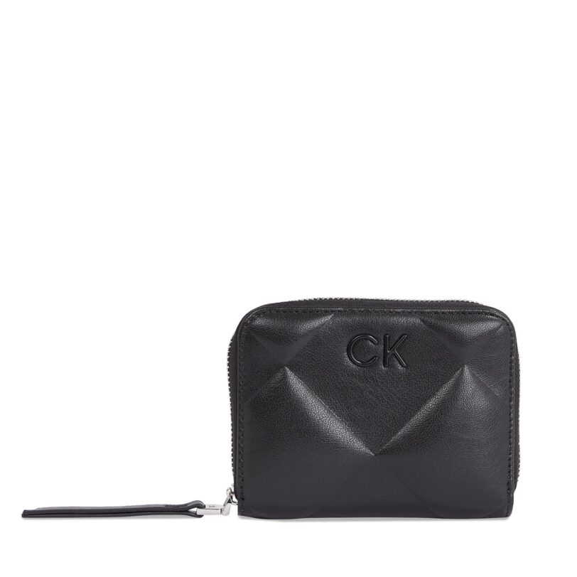 Голям дамски портфейл Calvin Klein Quilt K60K611783 Черен цвят на ниска цена