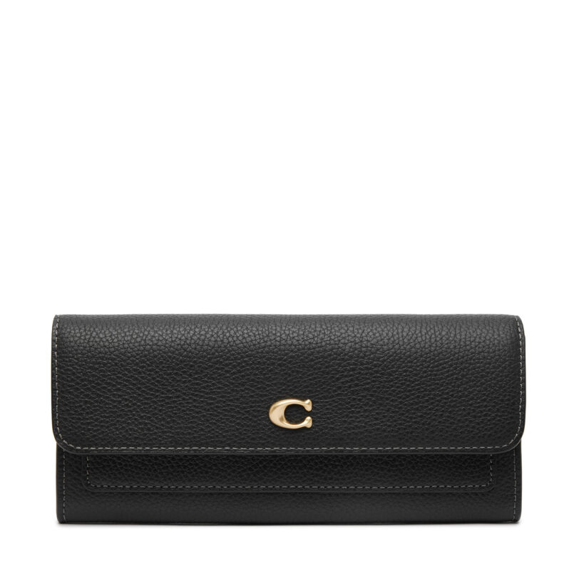 Голям дамски портфейл Coach CAO17 Черен цвят на ниска цена
