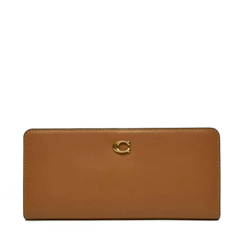 Голям дамски портфейл Coach CZ096 Кафяв цвят на ниска цена