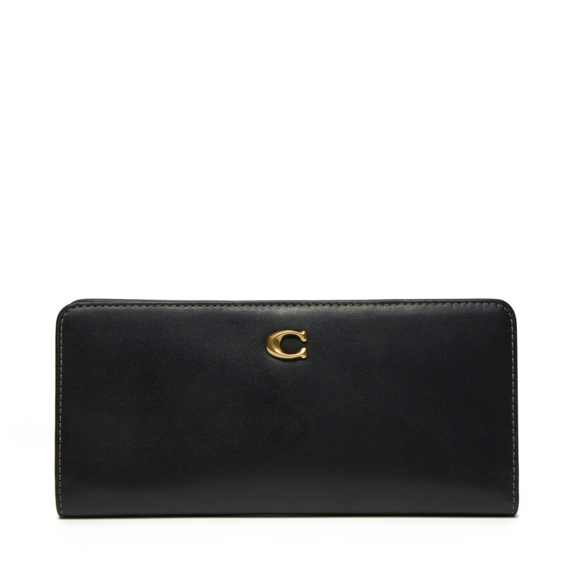 Голям дамски портфейл Coach CZ096 Черен цвят на ниска цена