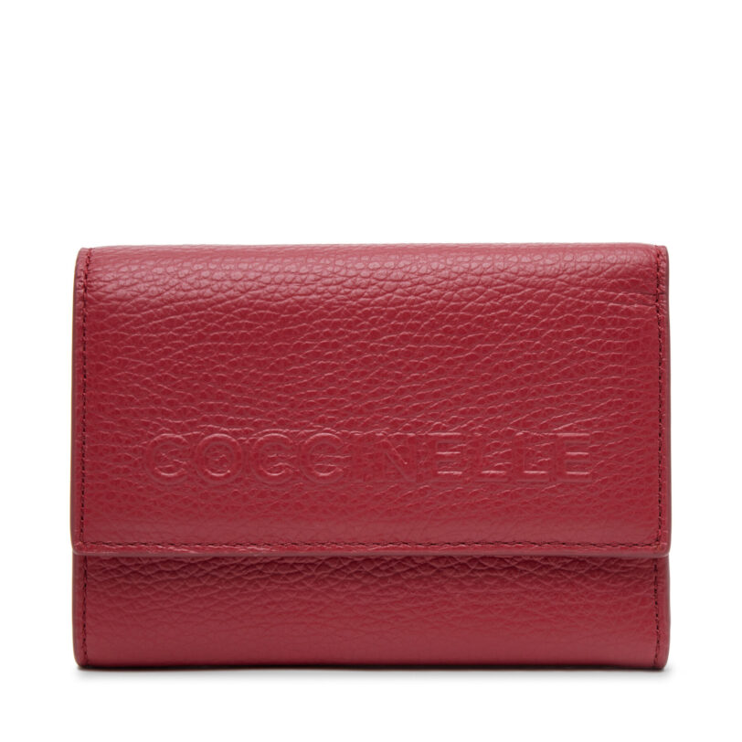 Голям дамски портфейл Coccinelle E2 QBB 11 D6 01 Бордо цвят на ниска цена