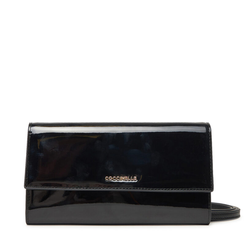 Голям дамски портфейл Coccinelle E2 SXC 18 27 01 Черен цвят на ниска цена