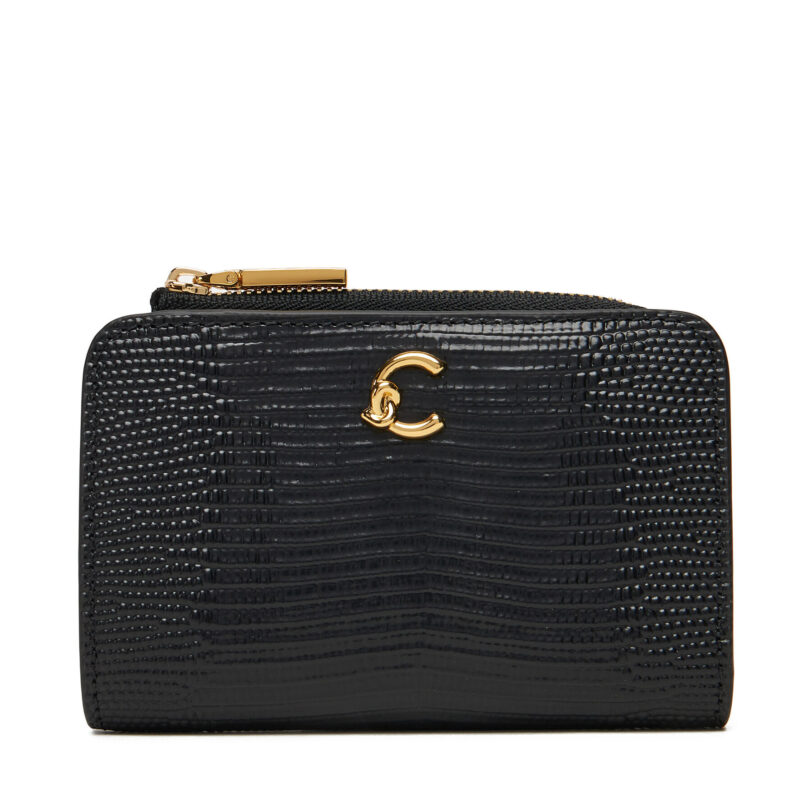 Голям дамски портфейл Coccinelle TBN Coccinelle C-Me Lizard E2 TBN 11 D1 01 Черен цвят на ниска цена