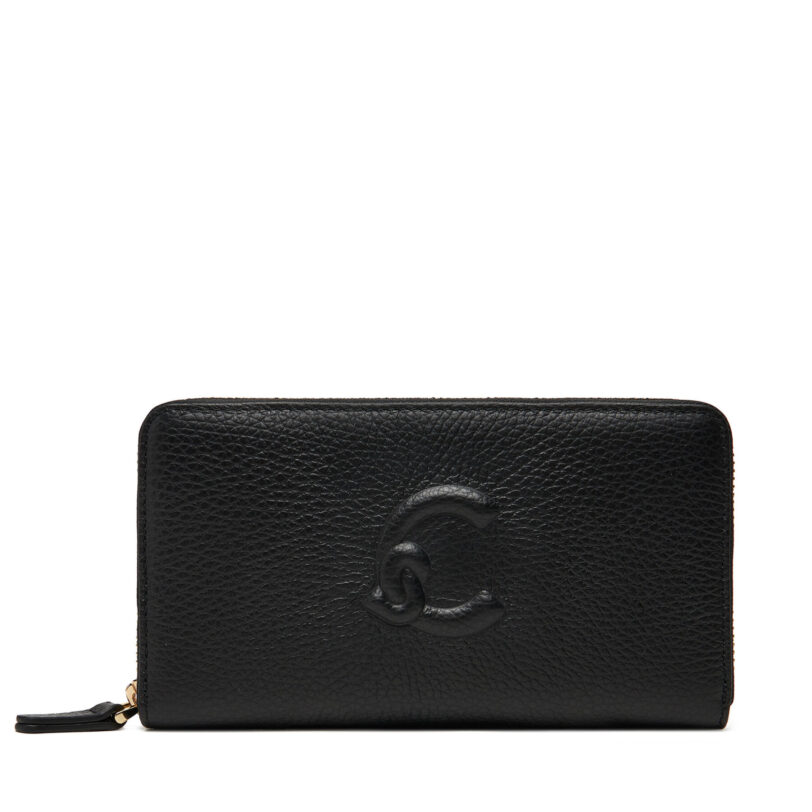 Голям дамски портфейл Coccinelle TQK Coccinelledulse Soft E2 TQK 11 32 01 Черен цвят на ниска цена