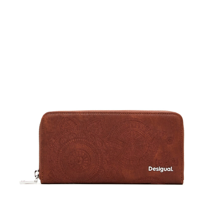 Голям дамски портфейл Desigual 25SAYP03 Кафяв цвят на ниска цена