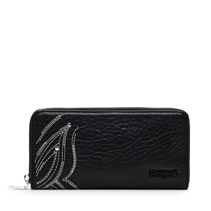 Голям дамски портфейл Desigual Fiona 24WAYP05 Черен цвят на ниска цена