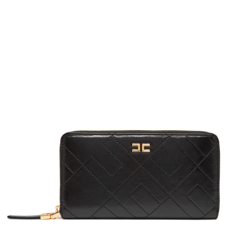 Голям дамски портфейл Elisabetta Franchi PF-88A-52E2-V190 Черен цвят на ниска цена