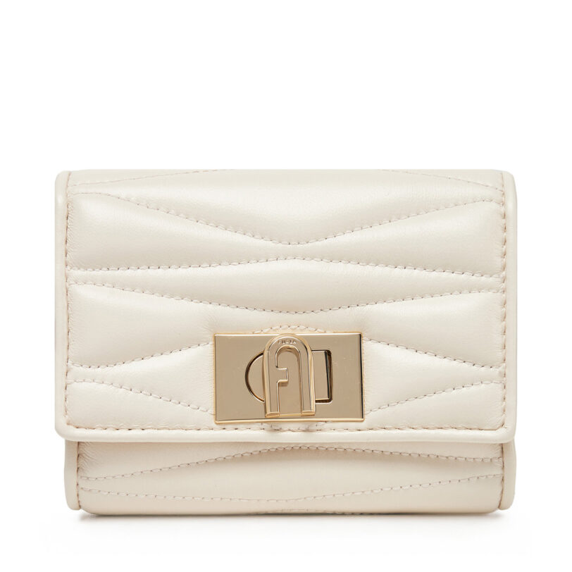 Голям дамски портфейл Furla 1927 M WP00225 BX3221 PNN00 Екрю цвят на ниска цена