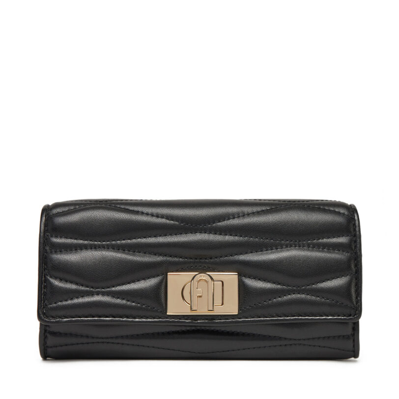 Голям дамски портфейл Furla 1927 PCV0ACO BX3221 O6000 Черен цвят на ниска цена