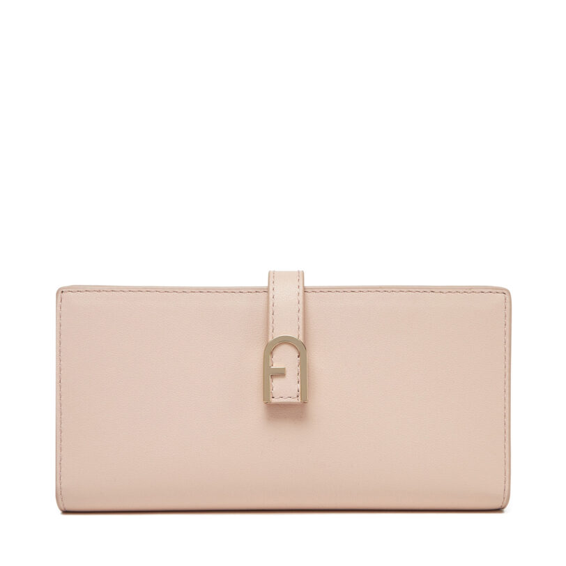 Голям дамски портфейл Furla Flow Continental Bifold WP00402 BX2045 0496S Розов цвят на ниска цена