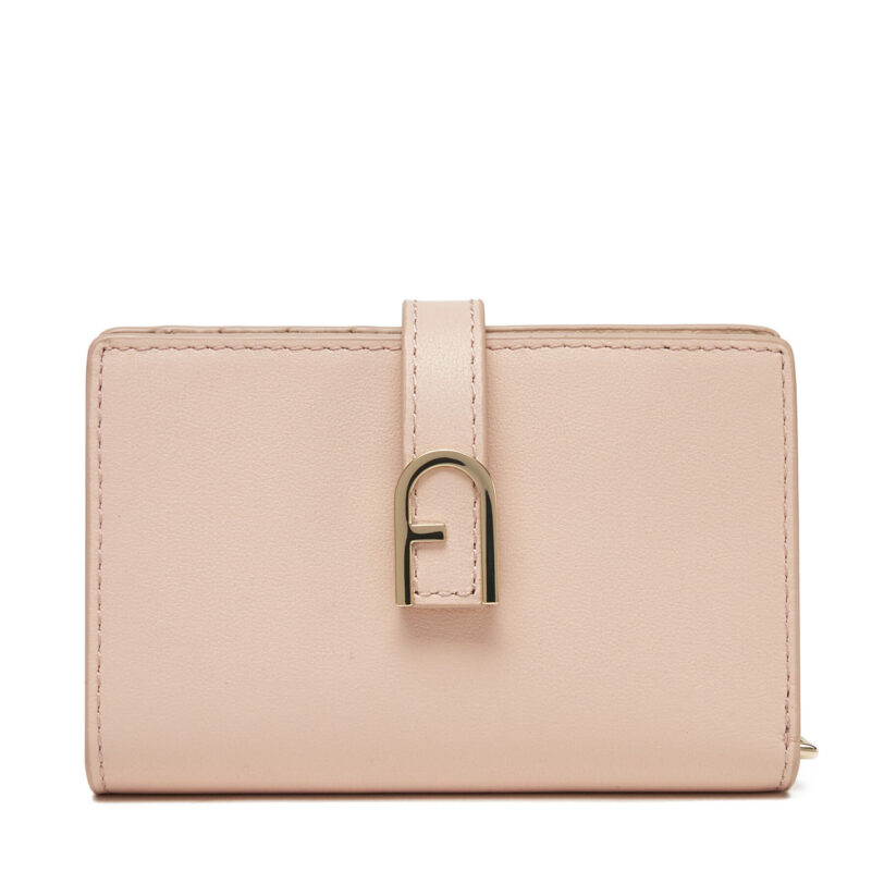 Голям дамски портфейл Furla Flow S Compact Wallet WP00401 BX2045 0496S Розов цвят на ниска цена