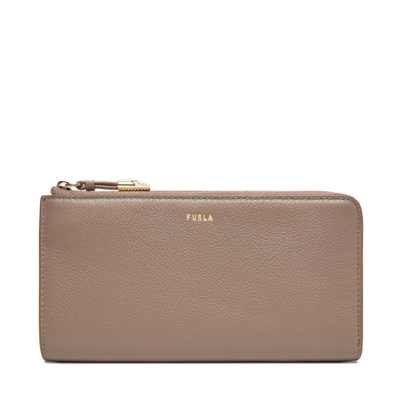 Голям дамски портфейл Furla Goccia L Zip Around WP00471 BX3036 KH 2572S Бежов цвят на ниска цена