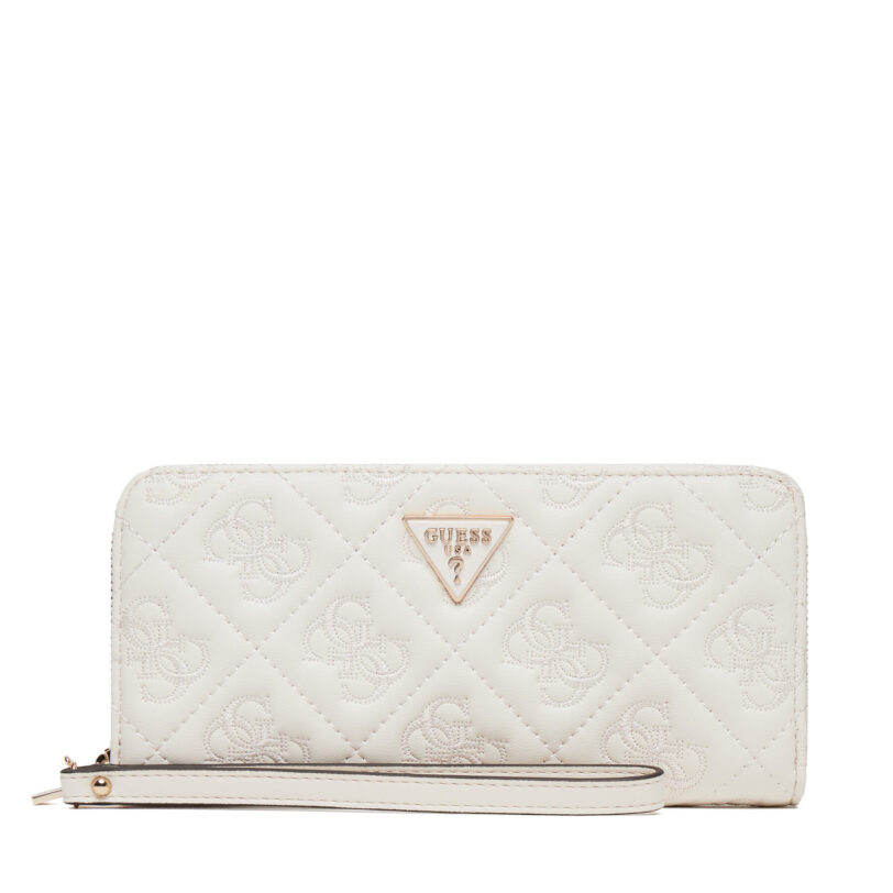 Голям дамски портфейл Guess Adelasia Slg SWQL96 58146 Екрю цвят на ниска цена