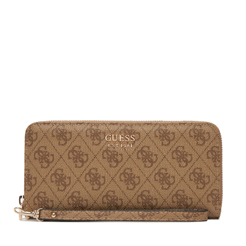 Голям дамски портфейл Guess Brenton Slg SWLG96 48146 Кафяв цвят на ниска цена