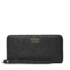 Голям дамски портфейл Guess Brenton Slg SWPG96 48146 Черен цвят на ниска цена