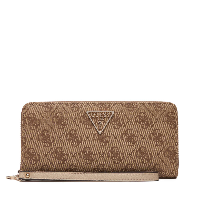 Голям дамски портфейл Guess Laurel II Slg SWSG74 59146 Кафяв цвят на ниска цена