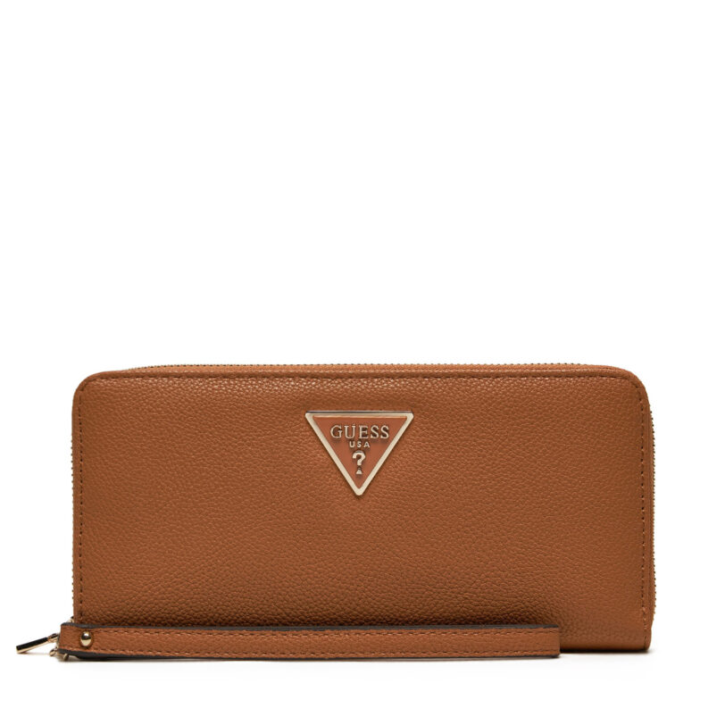 Голям дамски портфейл Guess Laurel Slg SWBG85 00146 Кафяв цвят на ниска цена