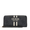 Голям дамски портфейл Guess Laurell II Slg SWOS74 59146 Черен цвят на ниска цена