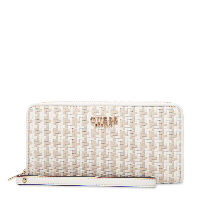 Голям дамски портфейл Guess Mirema Slg SWWG96 31146 Бял цвят на ниска цена