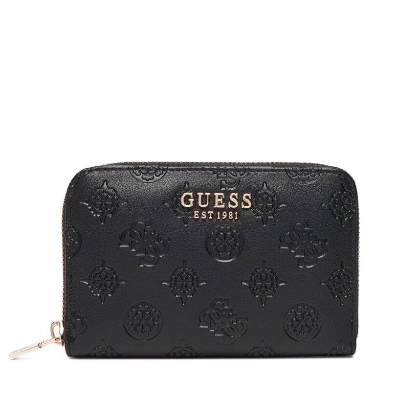 Голям дамски портфейл Guess Phoebe Slg SWPD96 65140 Черен цвят на ниска цена