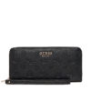 Голям дамски портфейл Guess Phoebe Slg SWPD96 65146 Черен цвят на ниска цена