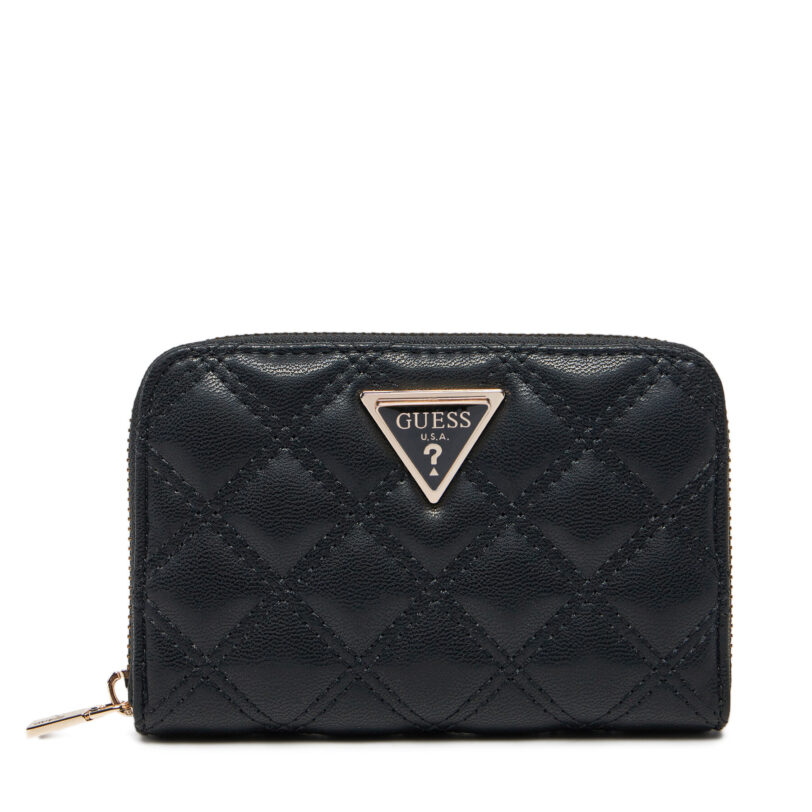 Голям дамски портфейл Guess SWQG87 48140 Черен цвят на ниска цена
