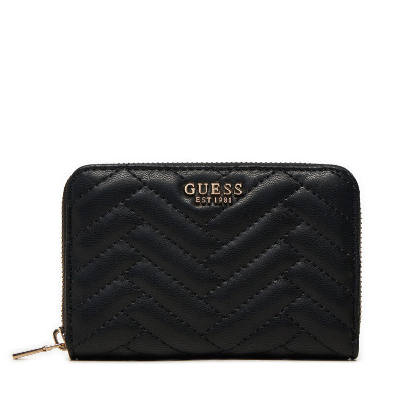 Голям дамски портфейл Guess SWQG95 08140 Черен цвят на ниска цена