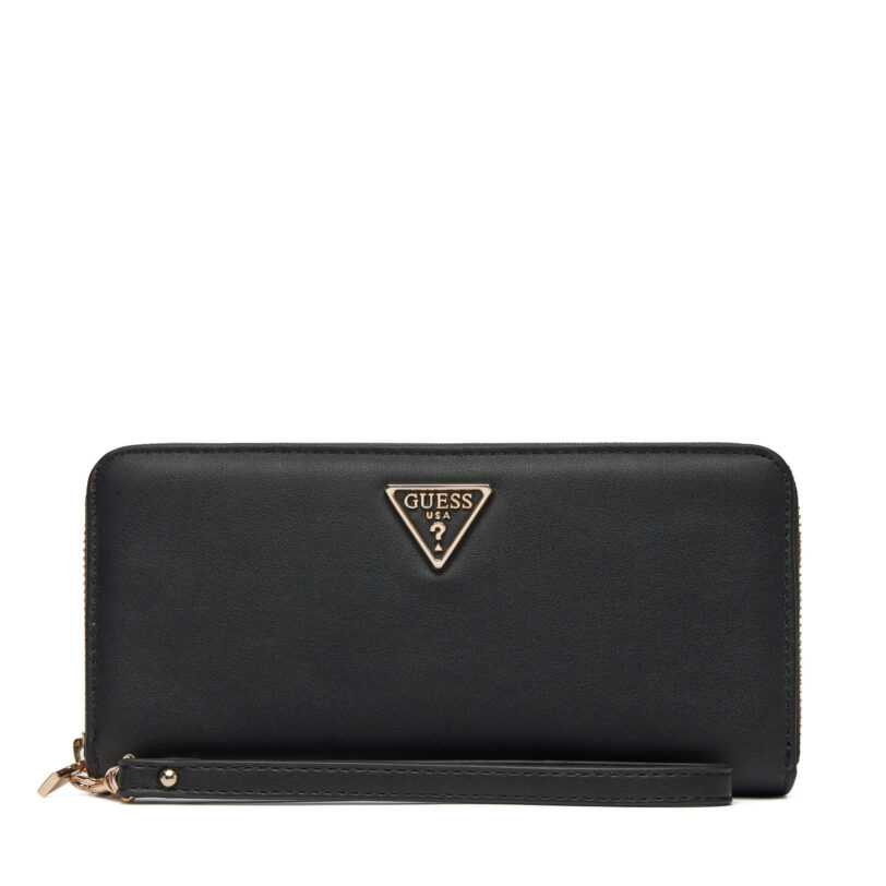 Голям дамски портфейл Guess Talent Slg SWNG96 69146 Черен цвят на ниска цена