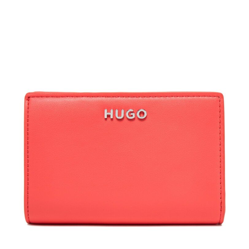 Голям дамски портфейл HUGO Mel Multi 50535953 Коралов цвят на ниска цена