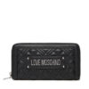 Голям дамски портфейл LOVE MOSCHINO JC5600PP1NLA000B Черен цвят на ниска цена