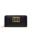 Голям дамски портфейл LOVE MOSCHINO JC5603PP1NLI0000 Черен цвят на ниска цена