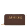 Голям дамски портфейл LOVE MOSCHINO JC5611PP1NKD0301 Кафяв цвят на ниска цена