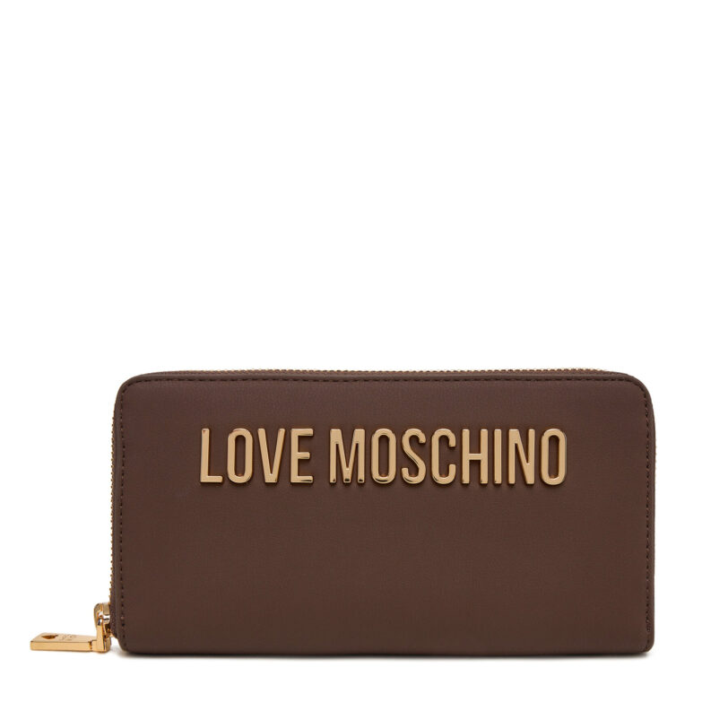 Голям дамски портфейл LOVE MOSCHINO JC5611PP1NKD0301 Кафяв цвят на ниска цена