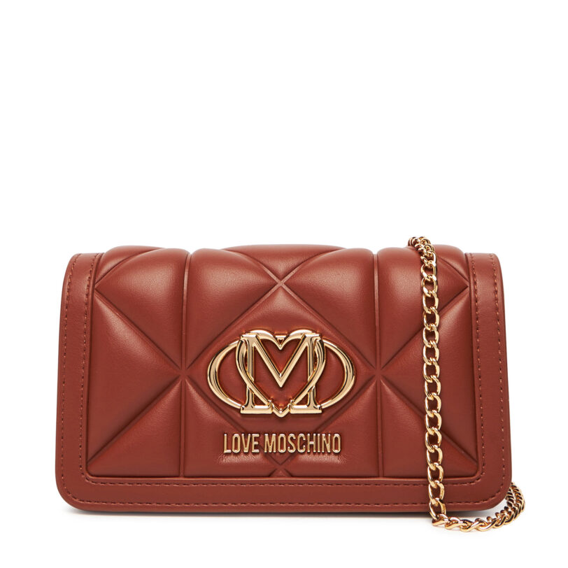 Голям дамски портфейл LOVE MOSCHINO JC5640PP1NLC0312 Кафяв цвят на ниска цена