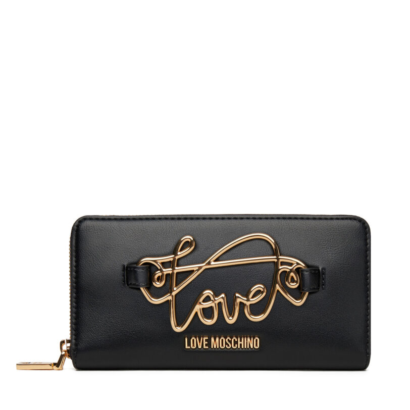 Голям дамски портфейл LOVE MOSCHINO JC5733PP0MKG0000 Черен цвят на ниска цена